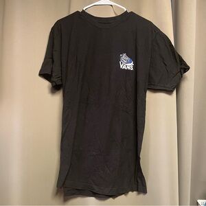 Vans Black Tee with Blue Logo